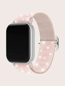柔軟彈性手錶錶帶,適用於 38mm、40mm、41mm、42mm、44mm、45mm、46mm 和 49mm 尺寸,適合女性,由柔軟尼龍彈性材質製成,單環設計,相容於 Series 1、SE、Ultra 和 Series 10、9、8、7、6、5、4、3、2、1 - 彩色 - 查看 2