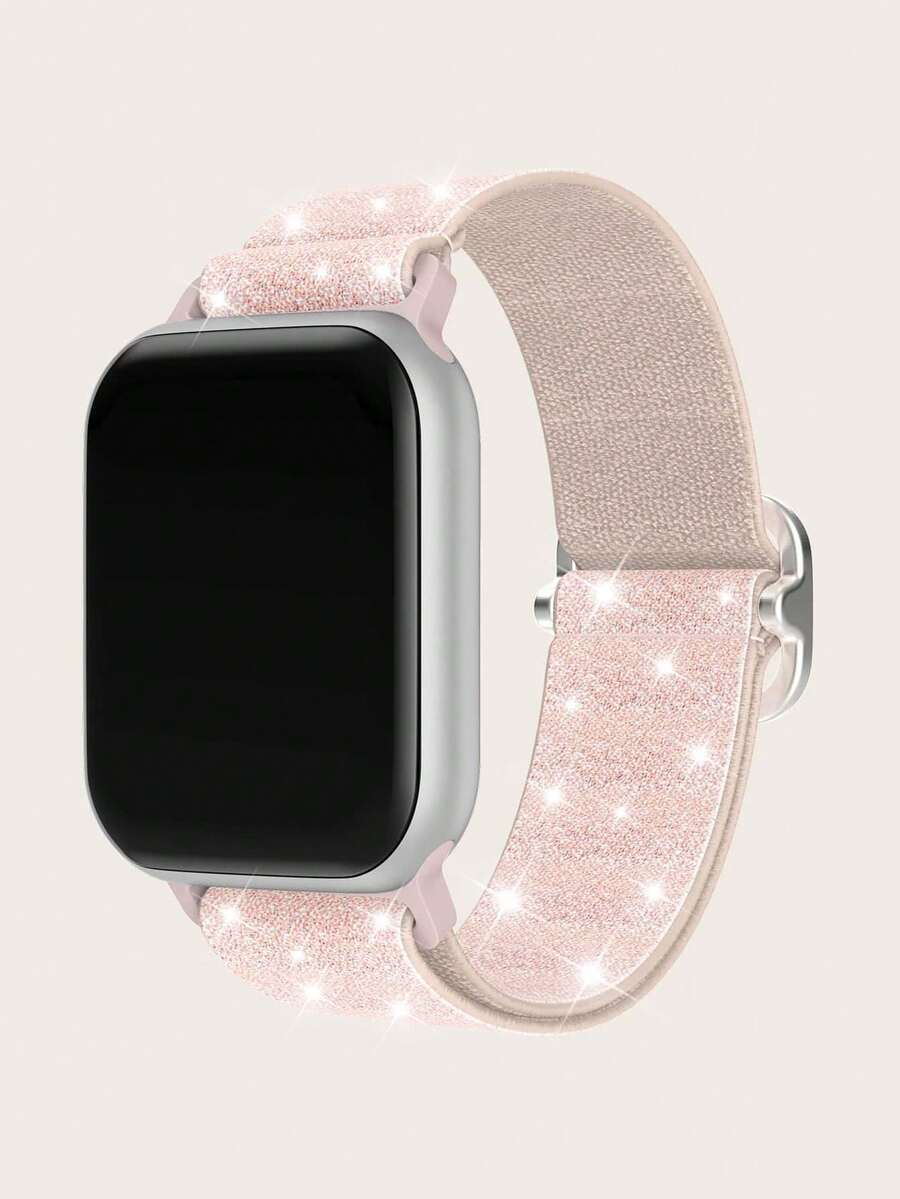 柔軟彈性手錶錶帶，適用於 38mm、40mm、41mm、42mm、44mm、45mm、46mm 和 49mm 尺寸，適合女性，由柔軟尼龍彈性材質製成，單環設計，相容於 Series 1、SE、Ultra 和 Series 10、9、8、7、6、5、4、3、2、1