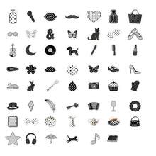 55pcs Black & White Polka Dot Stickers, Minimalist Aesthetic Vinyl Decals, Waterproof Stickers For Laptop, Water Bottle,Phone Case, Journal, Scrapbooking, Retro & Monochrome Lovers School Supplies - Black and White - View 8