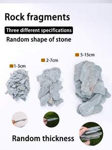1-15cm Random Shaped Rock Slices, Micro Landscape Step Decoration Small Stone Pieces, Aquarium Fish Tank Landscaping Stones, Suitable For Fish Tank, Turtle Tank, Miniature Landscape, Fairy Garden Decoration Materials - Multicolor - View 12