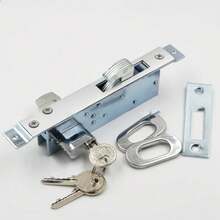 Silver Sliding Door Security Hook Lock Practical Replacement Door Latch - A - View 2