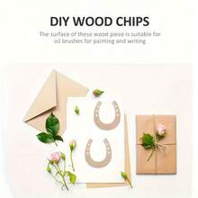 10/20pcs Heart-Shaped Hollow Basswood With Jute Rope Wooden Horseshoe Crafts - DIY Painting And Doodling, Lightweight Wooden Hanging Decor, Suitable For Weddings, Parties, Holidays And Home Decoration - Horse Hoof - View 5