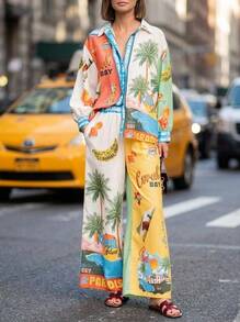 Elegaris Fall Clothes For Women, Bohemian Vacation Two Pieces Suits, Fashionable Personalized Printed Casual Suits, Outdoor Spring Elegant - Multicolor - View 1