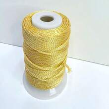 40m/Roll, Multicolor Shiny Metallic Yarn, Hollow Knitting Thread, 2mm Handmade Weaving Cord, Suitable For DIY Crochet Bags, Gift Box Packaging, Christmas Decorations, Crochet, Lace And Home Decor - Handicrafts And Holiday Items - 40 Meters Per Roll - View 16