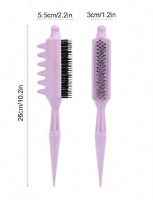 1 Pc Pin Tail Teasing Comb With Nylon Bristles, Anti-Slip & Anti-Static. Creates Fluffy Roots, Unisex Hair Styling Tool For Curls & Updos. - Multicolor - View 5