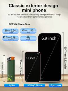 SERVO Mini 智能手机，Android 9.0 操作系统，WCDMA 双卡双待 3G 网络，3.0 英寸小屏幕，2GB 运行内存 + 16GB 机身存储，MTK6580 处理器，200 万像素 + 3000 万像素双摄像头 - 粉色 - 查看 6