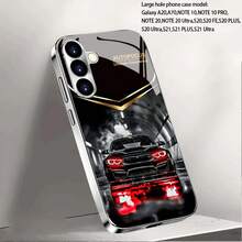 Tunnel Light And Shadow Black Coupe Gold-Rimmed Mirror Phone Case, Suitable For Daily Use During Commuting And Car Enthusiast Gatherings. Features Raised Lens Protection To Prevent Scratches, Soft Edges For Shock Absorption And Drop Protection, And A Glossy Glass Surface That Resists Fingerprints And Is Easy To Clean. Ideal For  Car Enthusiasts And Racing Fans. The High-Definition Realistic - Gambar 1 Buah - View 7