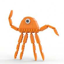 Orange Jellyfish Building Block Model, MOC Creative Set - DIY Desktop Ornament - Fun Toy - Christmas/Thanksgiving Gift (For Boyfriend/Girlfriend) - Multicolor - View 7