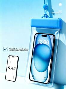 Funda impermeable para teléfono con cordón - Adecuada para buceo, natación, playa, se ajusta a todos los teléfonos de menos de 9.45 pulgadas, funda de teléfono impermeable y resistente a golpes para exteriores, esencial de playa, accesorio de playa, flotador de piscina - Multicolor - Ver 5