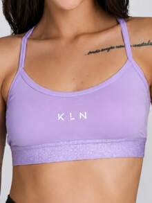 Women's Top Fitness Without Padding, Straps, Backless, Sports Workout/Gym, Premium Polyamide Fabric, Zero Comfort, No Transparency - 紫丁香色 - 查看 6
