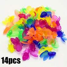 14pcs Set - Realistic Goldfish Floating Set With Fish Tail Decor, Made Of Lifelike Plastic Material, Suitable For Indoor/Outdoor Use, No Battery Required, Perfect Accessory For Summer Pool Party Or Bathtub Entertainment - A - View 7