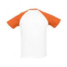 SOLS Mens Funky Contrast Short Sleeve T-Shirt - White/Orange - View 2