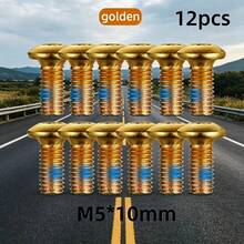 MOTSUV Mountain Bike Disc Brake Screws M5*10MM T25 Torx Fixing Screws Brake Pads Alloy Plated Colorful Anti-Slip Durable Screws Suitable For Bicycle Disc Rotors - Multicolor - View 14
