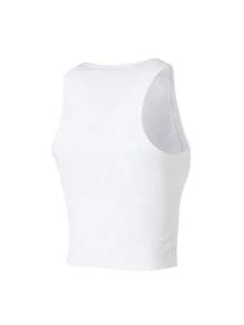 Adidas Originals 運動T恤 & 背心 ESS 羅紋背心 2026 夏季新款女款短版無袖運動背心 JC9007 - 白色 - 查看 2