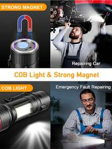1500 Lumen T6 LED Flashlight, USB Rechargeable, Blue - Star - View 4