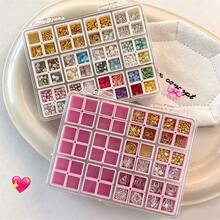 Caja de almacenamiento de mini macaron de color para arte de uñas con divisores extraíbles, organizador de suministros de arte de uñas - Multicolor - Ver 2