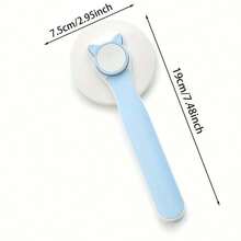 Brosse auto-nettoyante pour chiens & chats, peigne de retrait de poils d'animaux à un bouton, brosse de toilettage à broches en acier rondes souples, outil de désemmêlage efficace pour chatons, chiots, petits, moyens et grands animaux de compagnie - Multicolore - Voir 3