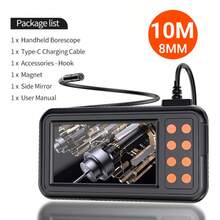 1 buah Endoskop Industri Definisi Tinggi Layar IPS 4,3 Inci Probe 8mm Kamera Inspeksi Pipa Otomotif - lensa tunggal 8mm - View 9