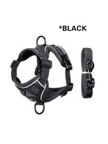 2pcs Set, Adjustable Pet Harness + Leash, Escape-Proof Design, Soft Comfortable Breathable Fabric, Reflective For Night, Suitable For Cats And Small Dogs - Multicolor - View 25