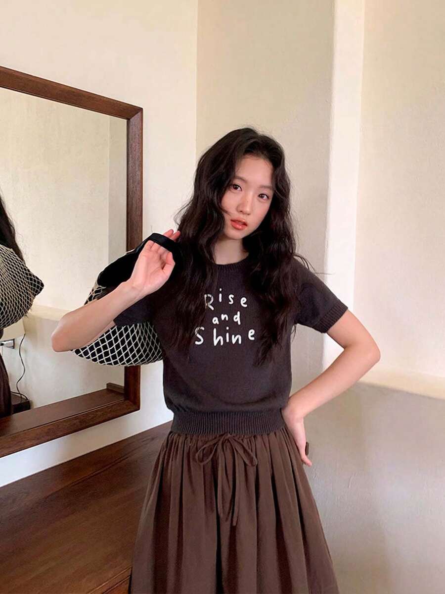Women Tops - Brown - View 1