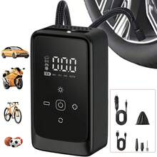 SUITU Portable Tire Inflator, 150PSI Wireless Car Air Pump, Smart Electric Air Pump. Built-In LED Light And Dual-Function Power Bank, 11.1V 1300MAH, Comes With Inflation Accessories And EVA Storage Bag. - Wireless - View 7