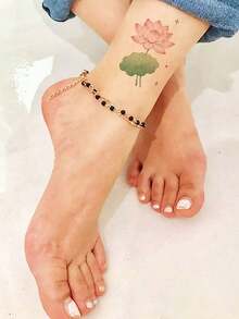 30pcs/Pack Colorful Floral Temporary Tattoo Stickers, Tulip, Rose, Sunflower And Patterns, Waterproof Tattoo Stickers For Women, Arm And Body Tattoo Art - Multicolor - View 6