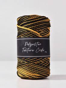 1pc 5mmTwo-Tone Polyester Texture Code Braided Cord, Durable Macrame Rope For DIY Plant Hangers, Bags & Bohemian Decor - Multicolor - View 14