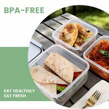 24Pcs Airtight Stackable Food Storage Containers Set, Proof Plastic Meal Prep Bento Lunch Box For Fridge Freezer Microwave Home Kitchen - 24-piece Set - View 6