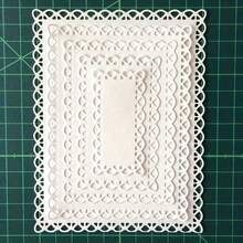 1 cái khuôn cắt kim loại khung hình chữ nhật, phù hợp cho trang trí scrapbook DIY, dập nổi cắt, mẫu làm thiệp chúc mừng, phù hợp làm album ảnh, thiệp, dụng cụ làm thiệp thủ công - hình chữ nhật - Xem 6