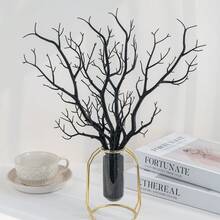 1/5/150pcs 15.74 Inch Elegant Artificial Manzanita Tree Centerpiece, Suitable For Home Decor, Wedding, Birthday And Holiday - Black - View 1