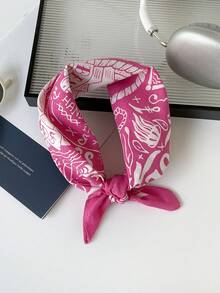1 pièce Bandana en coton à imprimé nautique rétro, foulard carré multifonctionnel de 55 cm, bandeau de tête et foulard de cou streetwear pour femmes et hommes - Multicolore - Voir 12