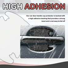 Purthog 8PCS 3D Carbon Fiber Car Door Handle Protector,Forging Pattern Car Door Handle Scratch Protector As Cars Decorations,Stylish &Amp; Personalized Doors Handles Protectors For Vehicles (Black) - White - View 5