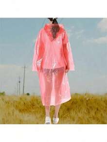 4pcs Multi-Functional Emergency Waterproof Adult Raincoats With Keychain Ball, Suitable For Camping, Outdoor Activities, Hiking, Sports And Amusement Parks - Various Colors[Random Color] - Multicolor - View 8