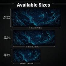 Deep Sea Sonar Map Large Mouse Pad, Navy Teal Sci Fi Ocean Desk Mat For Men, Smooth Non Slip Extended Keyboard Pad For Gaming Setup, Tech Office, Laptop Desk, Study Room Decor, Programmer Gift, Console Room - View 5