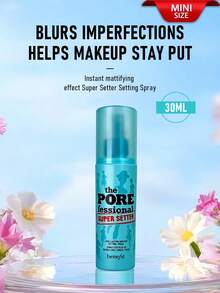 Benefit The POREfessional: Super Setter 旅行裝迷你長效定妝噴霧 30ml/1 Oz | 縮小毛孔防水定妝噴霧 | 固定妝容 | 長效持妝 | 模糊毛孔 | 防暈染 | 透明 | 霧面 | 適合所有膚色 - Colorless - 查看 1