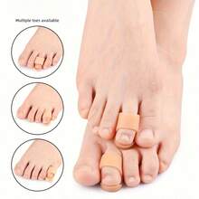 2pcs Toe Caps, Suitable For Bent, Curved And Claw Toes, Gel Toe Caps, Silicone Toe Pads, Silicone Toe Protectors, Toe Support Caps - 均碼 - 查看 4