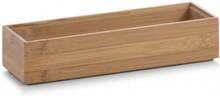 Organizador de cajones rectangular de bambú, una caja de madera multiusos ideal para organizar armarios, encimeras, baños, cocinas y escritorios. Dimensiones: 30 x 15 x 7 cm. - Ver 8