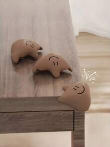 1Pc Silicone Safety Corner Protector, Cute Cartoon Furniture Corner Guard, Soft Thick Anti Collision Sharp Corner Protector, Self Adhesive Table Corner Cushion Bumper Cover For Desk Cabinet Wardrobe Home - Multicolor - View 1