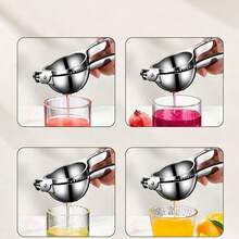 Portable Aluminum Citrus Juicer, Manual Lemon Squeezer With Non-Slip Handle, For Fresh Juice - Multicolor - View 2