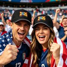 2026 World Cup, Men's & Women's Embroidered Baseball Cap, Breathable Cotton Adjustable Hat, Various Patterns Suitable For Casual Daily Wear - A - View 1