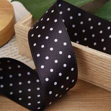 Double-Sided Printed Polka Dot Shiny Satin Ribbon DIY Bow Hair Accessories Clothing Shoes Hats Gift Box Flower Decoration Ribbon - Multicolor - View 15