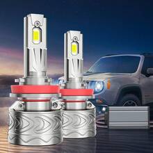 JINGMA 2pcs Ultra Bright LED Headlight Bulbs For Cars,  300000LM, 1000% BRIGHTNESS, 9570 CHIP Car Lighting Upgrade | Aluminum Body, 6500K, Bright CSP Chip New Upgraded Design LED Plug-N-Play Bulbs, Canbus Error-Free, Fit For Cars - /H9/H11/H16 - 查看 7