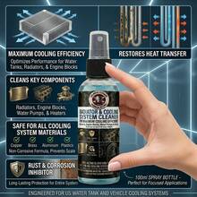 Limpiador de Radiador de Motor - 100ml Fluido de Enjuague de Sistema de Enfriamiento de Acción Rápida, Previene el Sobrecalentamiento y Elimina el Óxido, Mantenimiento DIY del Automóvil, Esencial para la Salud del Motor - 100 ml - Ver 4