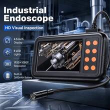 1 buah Endoskop Industri Definisi Tinggi Layar IPS 4,3 Inci Probe 8mm Kamera Inspeksi Pipa Otomotif - lensa tunggal 8mm - View 1