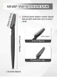 Black Dermaplane Razor For Women Face – Face Razors For Women & Men, Eye Brow Razors & Face Shaver – Exfoliating Facial Razor & Dermaplaner As Skin Care Tool For Smoother Skin - Multicolor - View 8