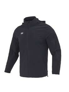 Under Armour جاكيت رياضي منسوج للرجال، طراز صيفي جديد 2026، جاكيت رياضي بغطاء رأس 22500408-001 - أسود - مشاهدة 1