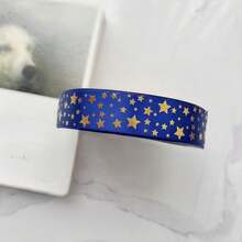 1 rollo de 5m de ancho 2.5cm cinta de poliéster con estampado de estrellas doradas, accesorios de decoración de embalaje, cinta para envolver flores, material DIY hecho a mano - 5 metros - Ver 16