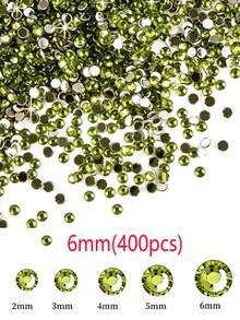 2000/800/400顆/包 樹脂水鑽 2mm-6mm 橄欖綠 平底美甲水鑽，適用於DIY手工、美甲、DIY美甲裝飾、美甲配件、手機殼、鞋子、衣服、手工裝飾、美甲寶石、美甲用品、美甲珠寶美甲飾品 - 橄欖綠 - 查看 14