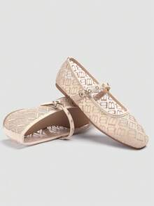 ADAMUMU Spring/Summer New Women's Premium Fashion Comfortable Sequin Flat Shoes, Suitable For Daily And Party Wear, Holiday Spring - Champagne - View 3