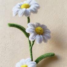 Pipe Cleaning Flowers Daisy Chenille Stem Daisy Flower Crafts Artificial Daisy Bouquet Creation, Birthday Graduation Wedding Holiday Gift - Multicolor - View 8